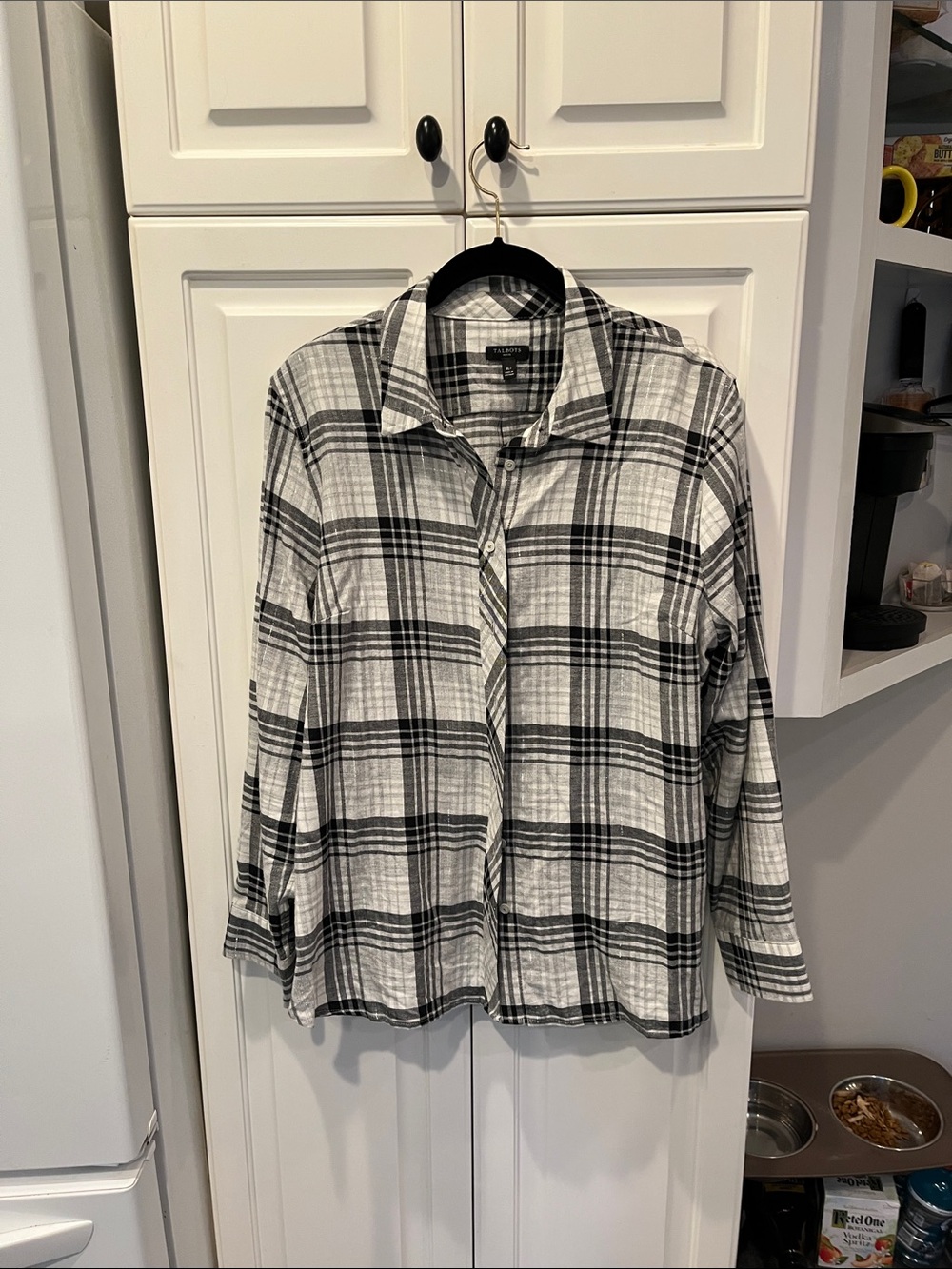 Talbots XLP Long Sleeve Cotton Blouse